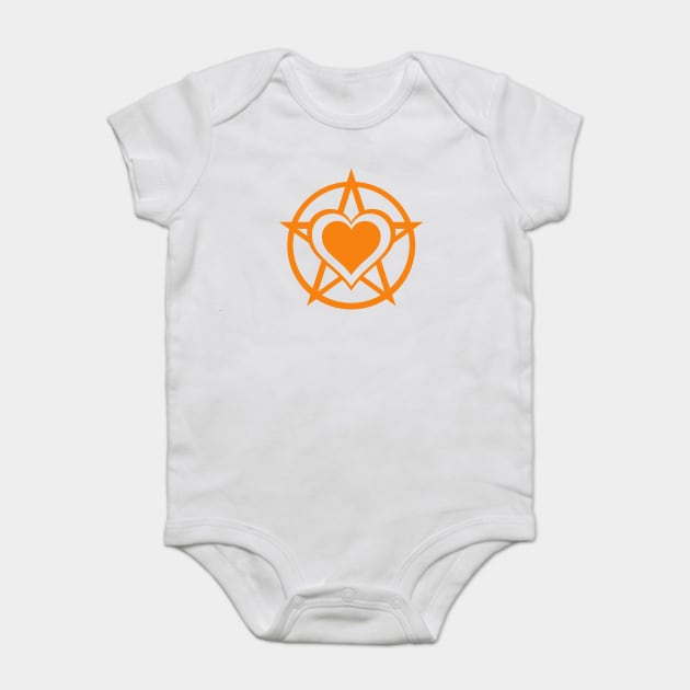 Orange Pagan Heart Cheeky Witch® Baby Bodysuit by Cheeky Witch